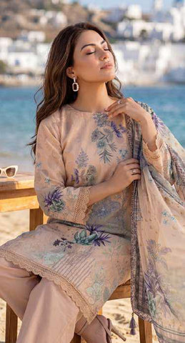 Colors by AlZohaib vol-2 | Digital Printed Lawn 3 Piece Unstitched Suit D-6