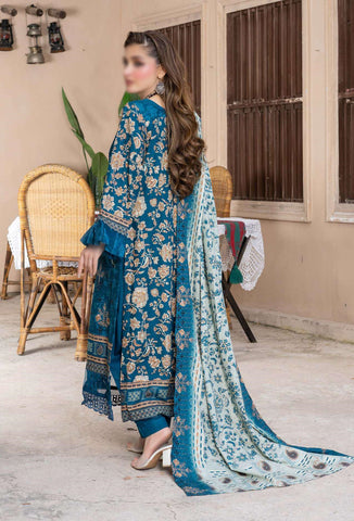 Noori Digital Printed Khaddar Winter Coll 3 Piece Suit By Sobia Waseem D-06