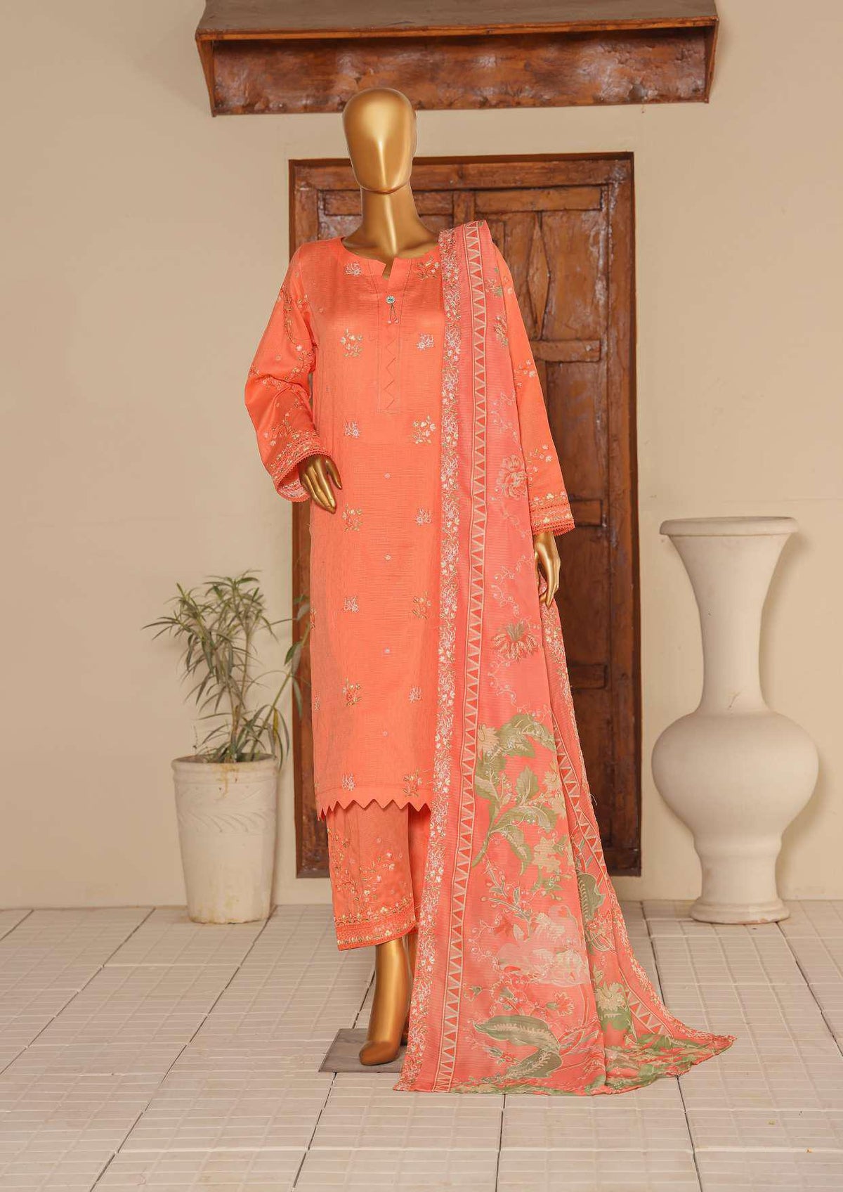 Mayaar Embroidered Un-Stitched 3 Piece Collection By HZ Textile D-9