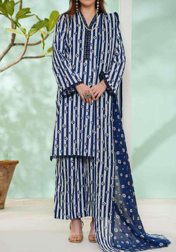 VS DAMAN Exclusive Printed Lawn Unstitched 3 Piece Suit D-21