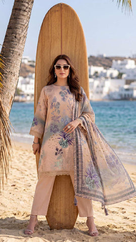 Colors by AlZohaib vol-2 | Digital Printed Lawn 3 Piece Unstitched Suit D-6