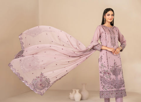 Selma by Shahid Tawakkal | Fancy Embroidered 3 Piece Unstitched Lawn Suit D-4