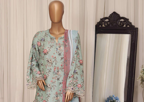 Raya by Sadabahar Collection-2 Embroidered Stitched 3 Piece Suit D-1