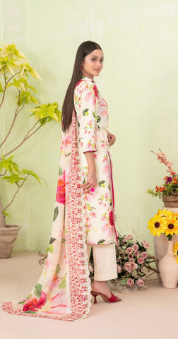 Erva Embroidered Lawn Digital Print By Tawakkal D-02
