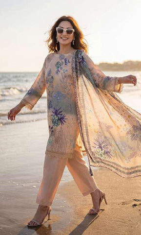 Colors by AlZohaib vol-2 | Digital Printed Lawn 3 Piece Unstitched Suit D-6
