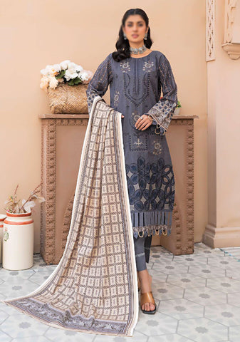 Aleeza Digital Fine Emb Khaddar Coll:24 By Sobia Waseem D-07
