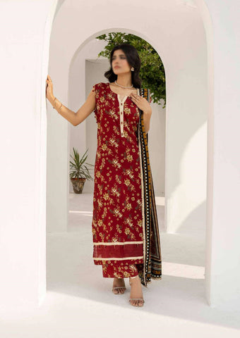 RESHAM LINEN PRINT DROP I COLL BY FIRDOUS D-11