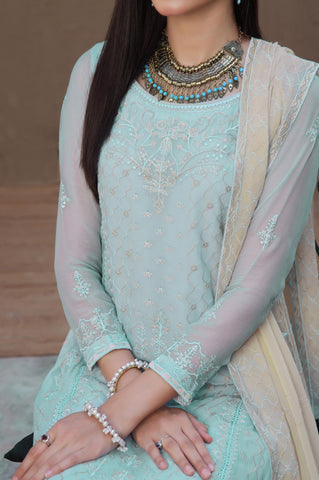 PARISHAY 3 PIECE  LUXURY EMB CHIFFON BY SOGHAT D-08