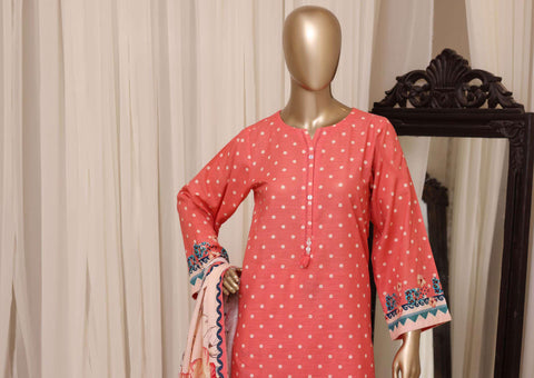 Sadabahar Printed Khaddar Stitched 3 Piece Suit D-4
