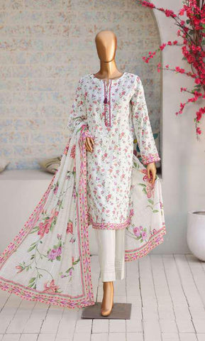 Nayab by HZ Textiles | Printed Lawn 3 Piece Unstitched Suit D-1