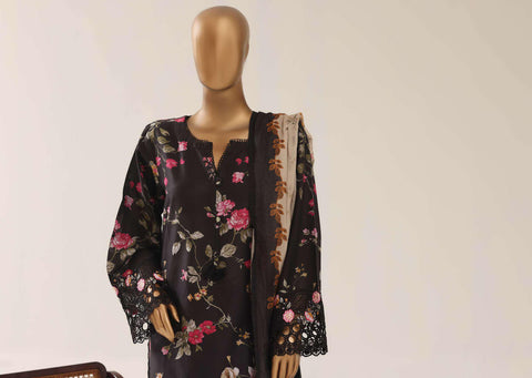 Malika by Sadabahar | Festive Embroidered Lawn 3 Piece Stitched Suit D-1