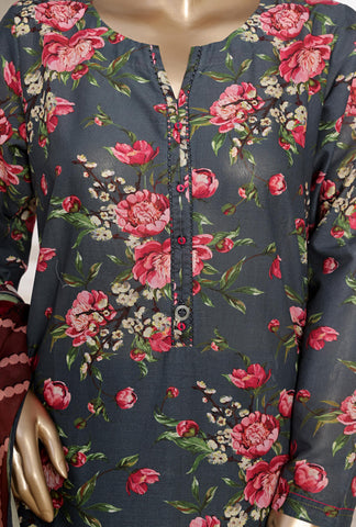 Printed Cambric Lawn Vol-01 By Sadabahar D-10
