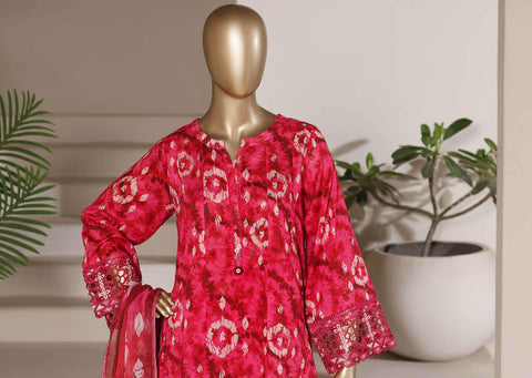 Sadabahar Peplum Luxury | Embroidered Lawn 3 Piece Stitched Suit D-3