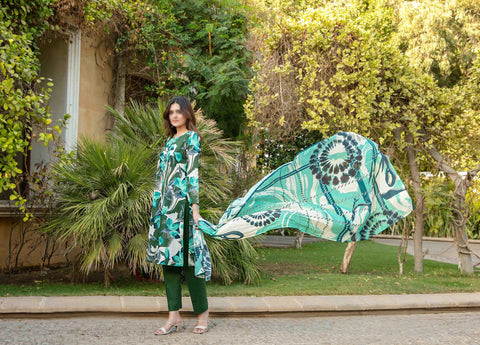 Naimal Lawn Slub Digital Print Vol-2 By Tawakkal D-07