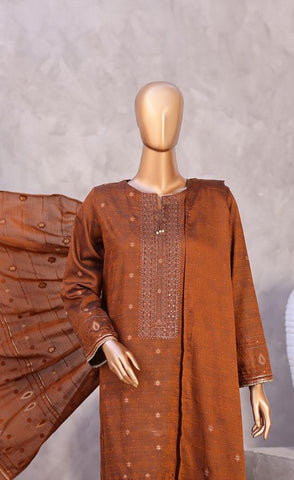 Valencia by HZ Textiles | Jacquard Embroidered 3 Piece Unstitched Suit D-7