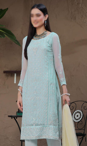 PARISHAY 3 PIECE  LUXURY EMB CHIFFON BY SOGHAT D-08