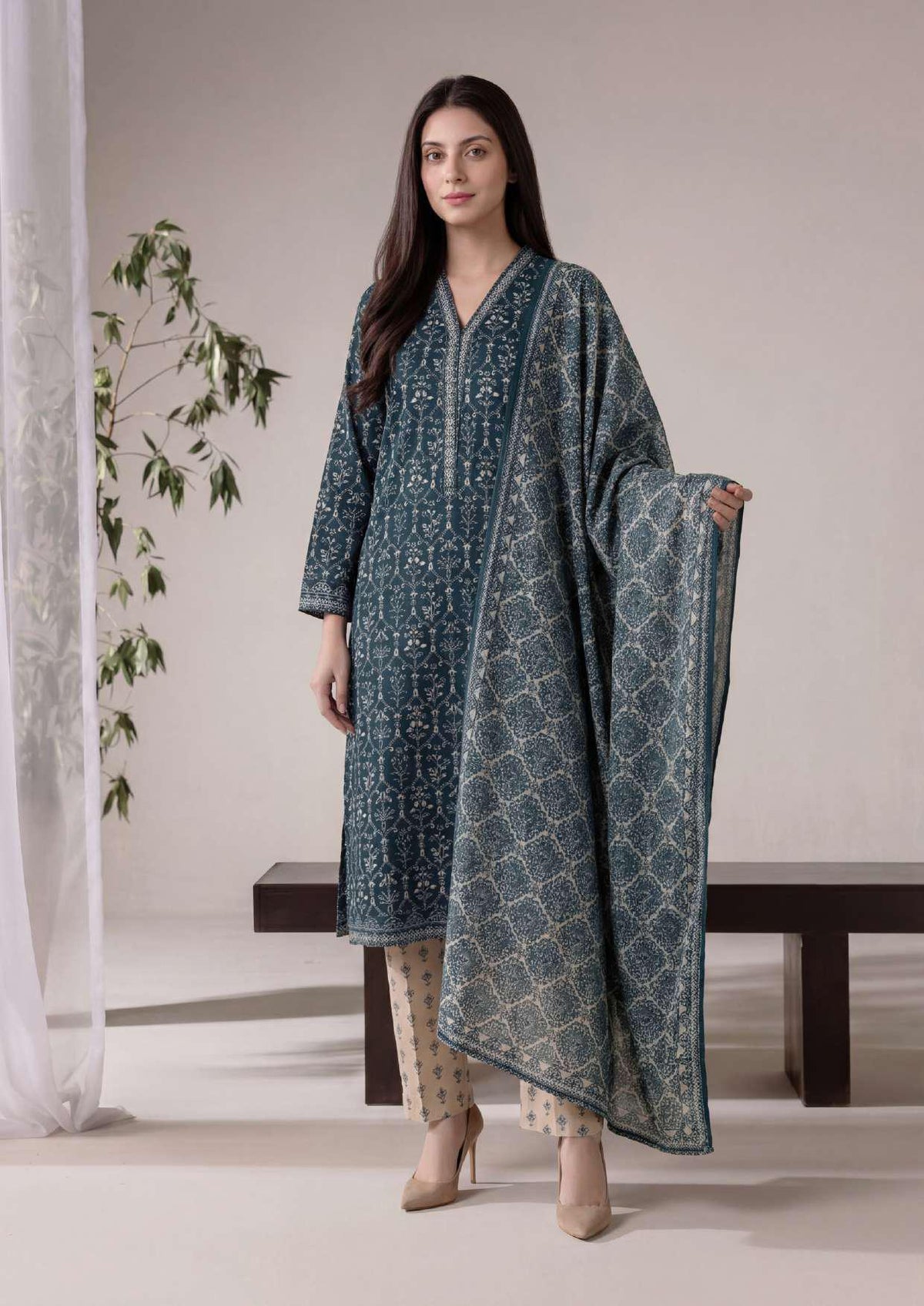 SEFA by Tawakkal Fabrics | 3 Piece Unstitched Rotary Printed Lawn Suit D-10