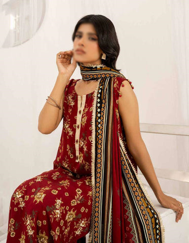RESHAM LINEN PRINT DROP I COLL BY FIRDOUS D-11