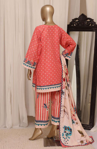 Sadabahar Printed Khaddar Stitched 3 Piece Suit D-4