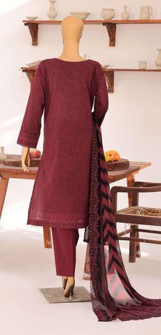 Venice by HZ Textiles | Premium Embroidered Cotton Lawn 3 Piece Unstitched Suit D-6