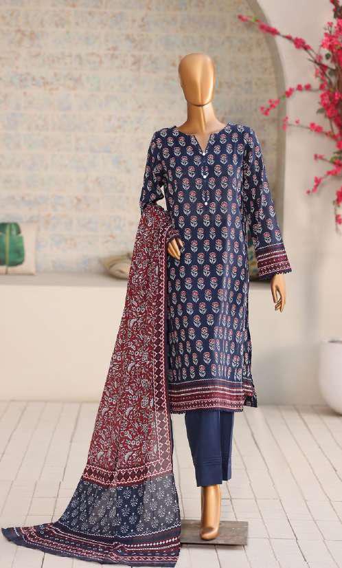 Nayab by HZ Textiles | Printed Lawn 3 Piece Unstitched Suit D-10