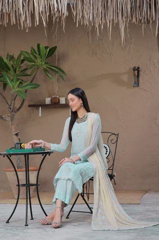 PARISHAY 3 PIECE  LUXURY EMB CHIFFON BY SOGHAT D-08