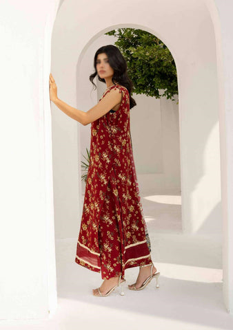 RESHAM LINEN PRINT DROP I COLL BY FIRDOUS D-11