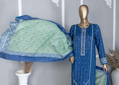 HZ Premium Lawn Emb Cut Work Dupatta VOL-4- Coll:24 D-743