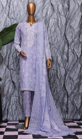 Elegant Embroidered Unstitched Collection Vol-02 By Hz D-02