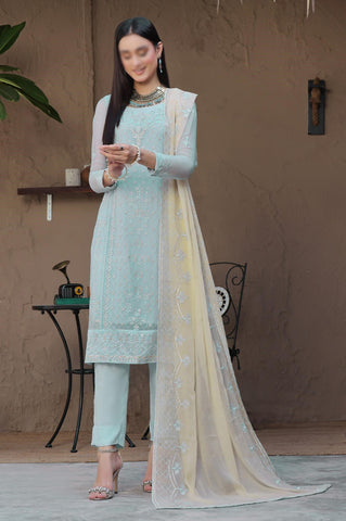 PARISHAY 3 PIECE  LUXURY EMB CHIFFON BY SOGHAT D-08
