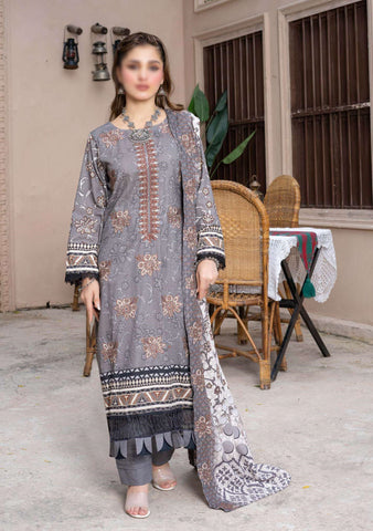 Noori Digital Printed Khaddar Winter Coll 3 Piece Suit By Sobia Waseem D-07