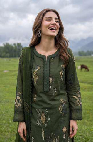 Colors by AlZohaib | Digital Printed 3 Piece Unstitched Lawn Suit D-8