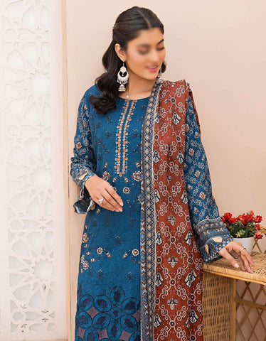 Aleeza Digital Fine Emb Khaddar Coll:24 By Sobia Waseem D-03