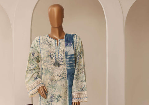 Sadabahar Signature Embroidered Stitched 3 Piece Suit D-1