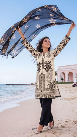 Colors by AlZohaib vol-2 | Digital Printed Lawn 3 Piece Unstitched Suit D-7