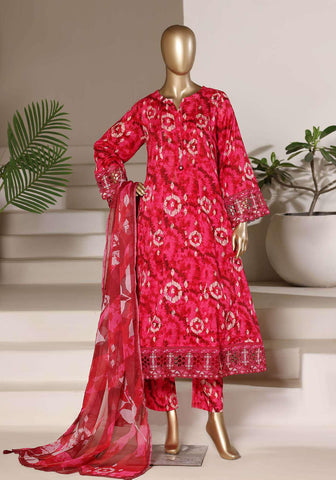 Sadabahar Peplum Luxury | Embroidered Lawn 3 Piece Stitched Suit D-3
