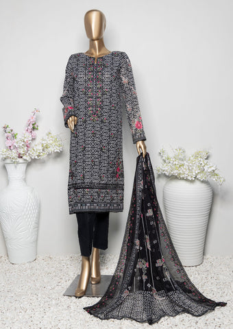 Emb Lawn Shirt Bamber Chiffon Cutwork Dupatta Un-Stitched 3Pcs D-917