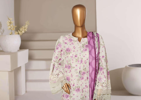 Luxury Lawn Chikankari Embroidered 3 Piece Stitched Collection By Sadabahar D-2