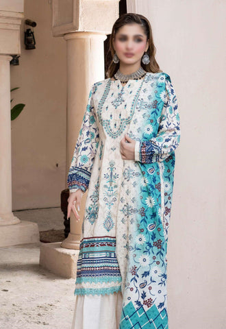 Noori Digital Printed Khaddar Winter Coll 3 Piece Suit By Sobia Waseem D-08