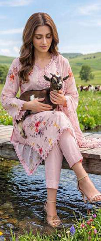 Colors by AlZohaib | Digital Printed 3 Piece Unstitched Lawn Suit D-9