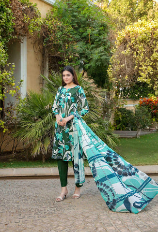 Naimal Lawn Slub Digital Print Vol-2 By Tawakkal D-07