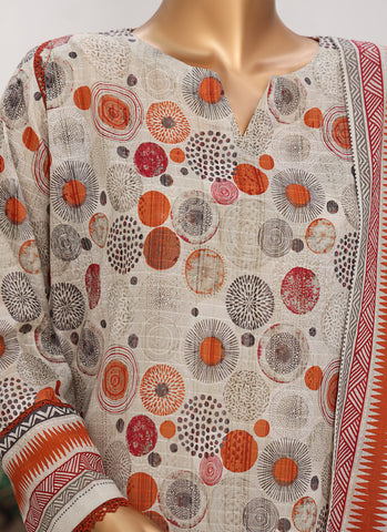 HZ Vital Prints Slub Lawn Dupatta  D-08