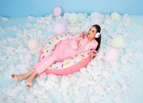CLOUDS 2 Piece Stitched Printed Crepe Suit D-5