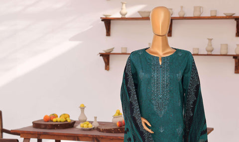 Venice by HZ Textiles | Premium Embroidered Cotton Lawn 3 Piece Unstitched Suit D-1