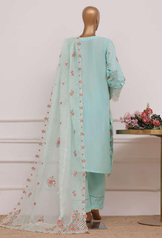 Bin Saeed Luxury | Embroidered Lawn with Chiffon Dupatta 3 Piece Suit D-5