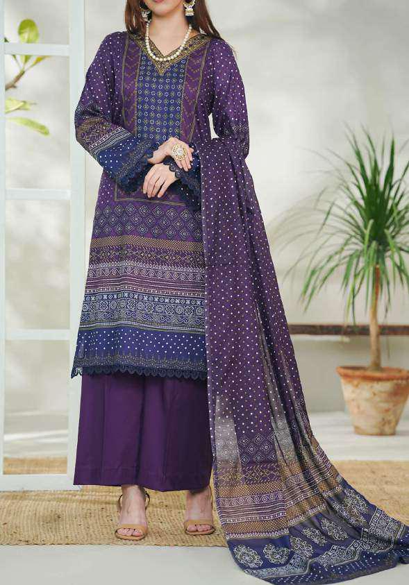 VS DAMAN Exclusive Printed Lawn Unstitched 3 Piece Suit D-25