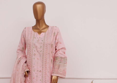 Bin Saeed Luxury | Embroidered Lawn with Chiffon Dupatta 3 Piece Suit D-6
