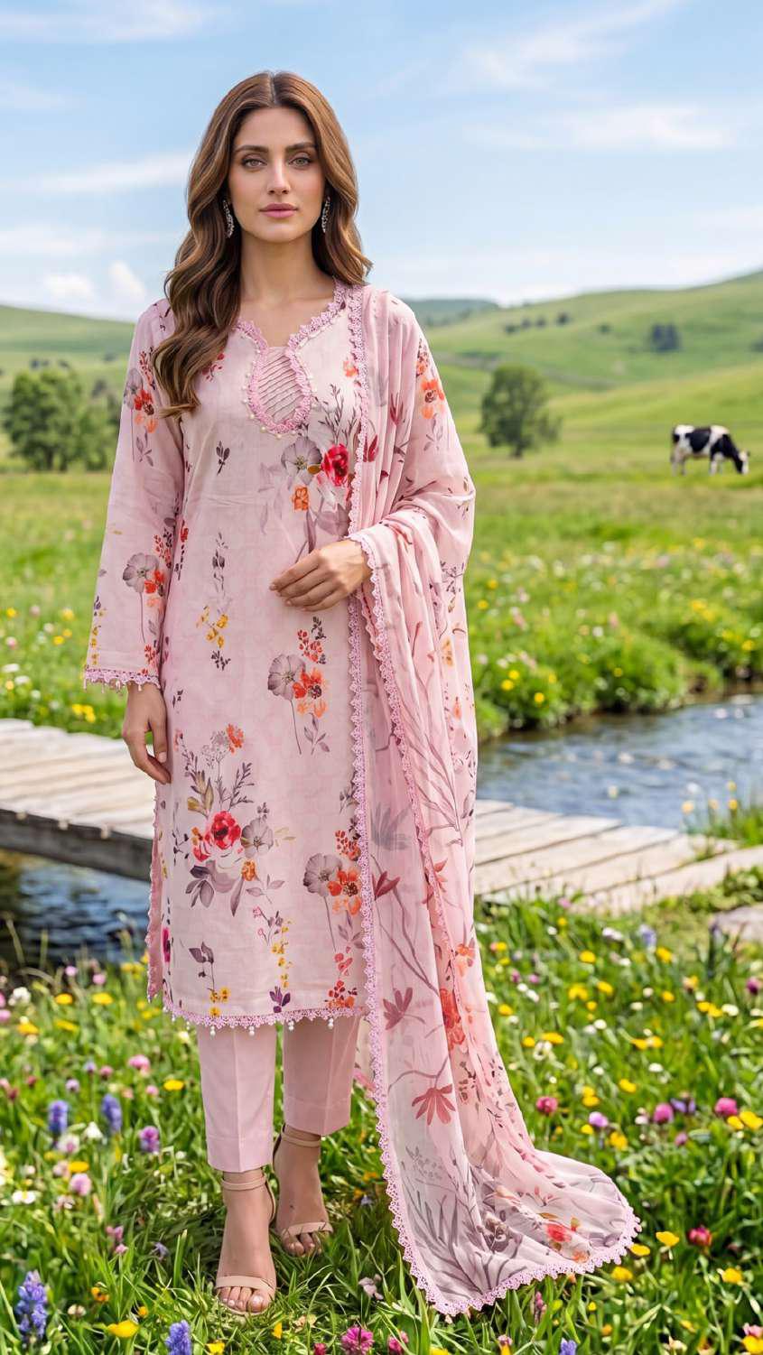 Colors by AlZohaib | Digital Printed 3 Piece Unstitched Lawn Suit D-9