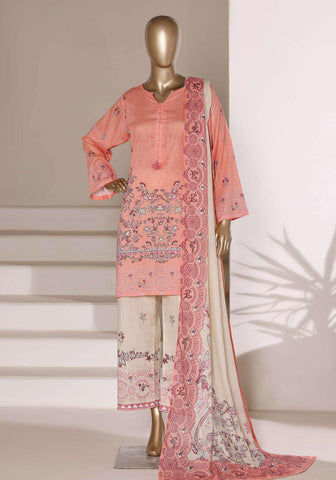 Sadabahar Vol-07 | Printed Lawn 3 Piece Stitched Suit D-1