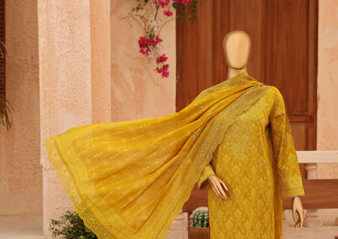 Premium Venice by HZ Textiles | Festive Embroidered 3 Piece Unstitched Lawn Suit D-1